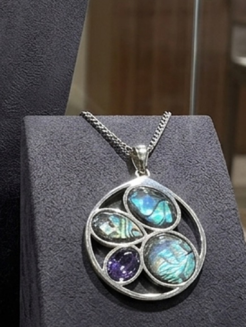 Pendant Necklace with Stones